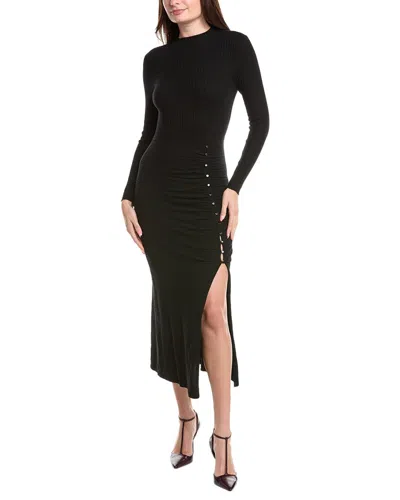 Sandro Wool & Cashmere-blend Sweaterdress In Black