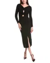 Sandro Wool & Cashmere-blend Sweaterdress In Black