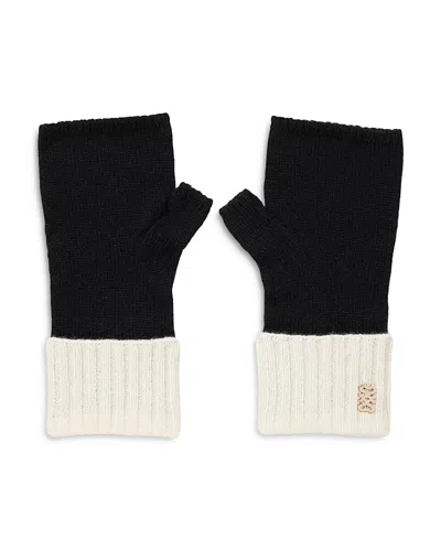 Sandro Wool & Cashmere Fingerless Mittens In Black