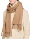 Sandro Wool And Cashmere Scarf In Camel