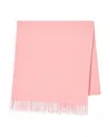 Sandro Wool & Cashmere Fringe Trimmed Scarf In Pink