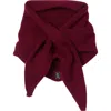 Sandro Womens Bordeaux Striped Knitted Wool And Cashmere Scarf In Burgundy