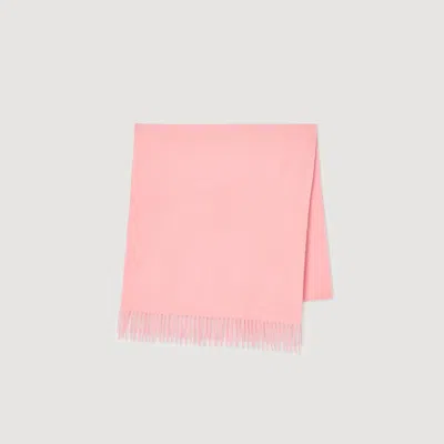 Sandro Wool And Cashmere Scarf In Orange