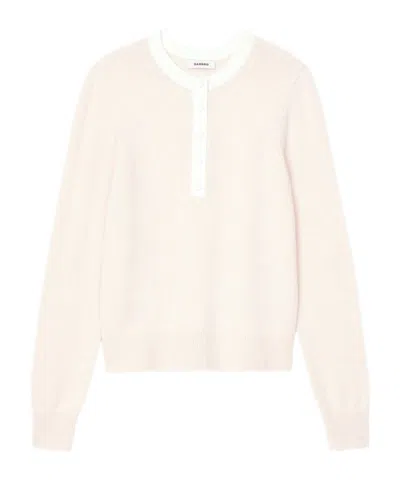 Sandro Wool And Cashmere Sweater In Nude