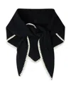 Sandro Wool & Cashmere Triangular Scarf In Black