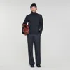 Sandro Wool And Cashmere Turtleneck In Black