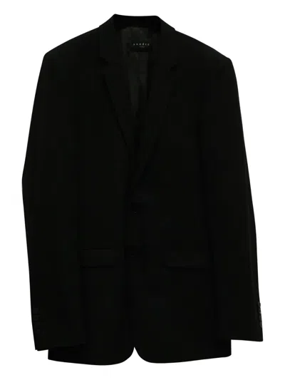 Pre-owned Sandro Wool Blazer In Black