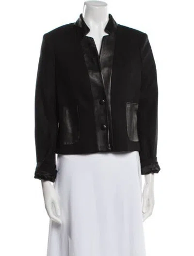Pre-owned Sandro Wool Blazer In Black