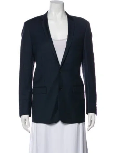 Pre-owned Sandro Wool Blazer In Blue