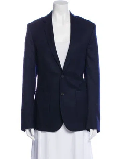 Pre-owned Sandro Wool Blazer In Blue