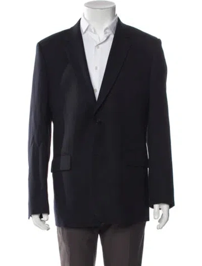 Pre-owned Sandro Wool Blazer In Blue