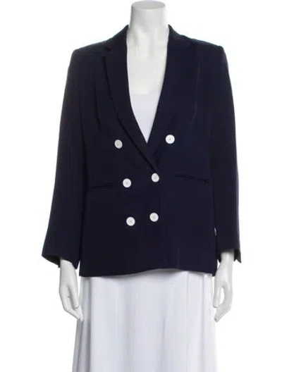 Pre-owned Sandro Wool Blazer In Blue