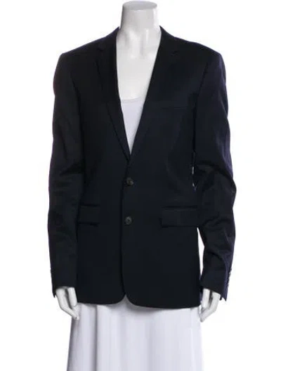 Pre-owned Sandro Wool Blazer In Blue