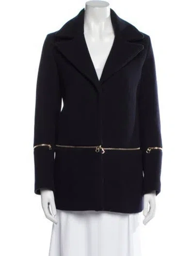 Pre-owned Sandro Wool Blazer In Blue