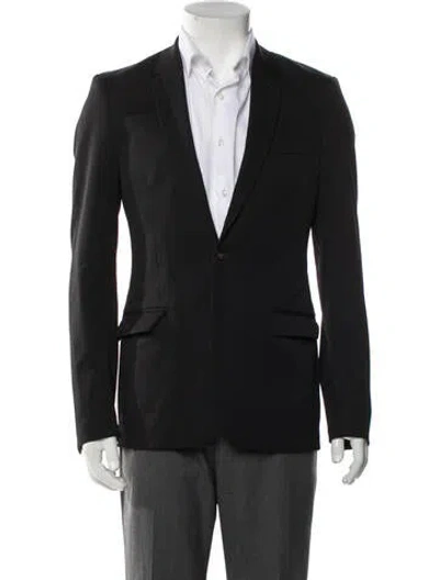 Pre-owned Sandro Wool Blazer In Blue