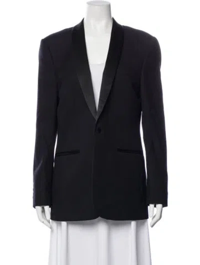 Pre-owned Sandro Wool Blazer In Blue