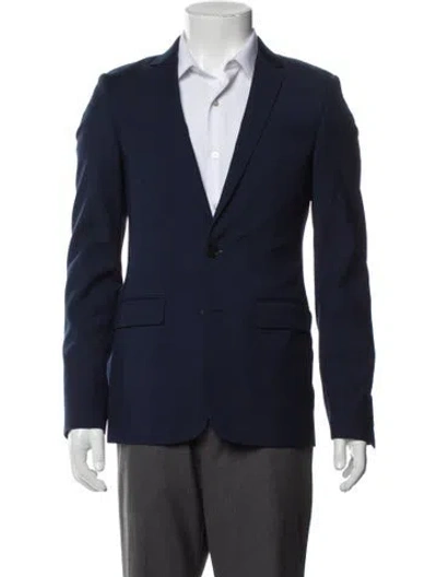 Pre-owned Sandro Wool Blazer In Blue