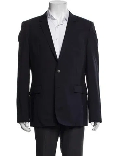 Pre-owned Sandro Wool Blazer In Blue