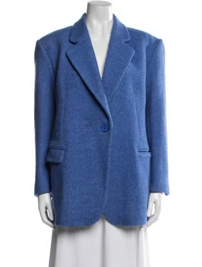 Pre-owned Sandro Wool Blazer In Blue