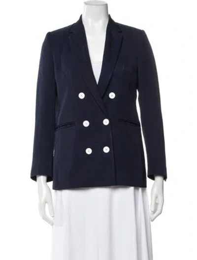 Pre-owned Sandro Wool Blazer In Blue