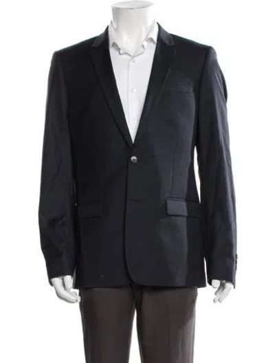 Pre-owned Sandro Wool Blazer In Blue