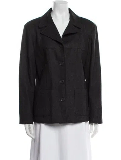 Pre-owned Sandro Wool Blazer In Gray