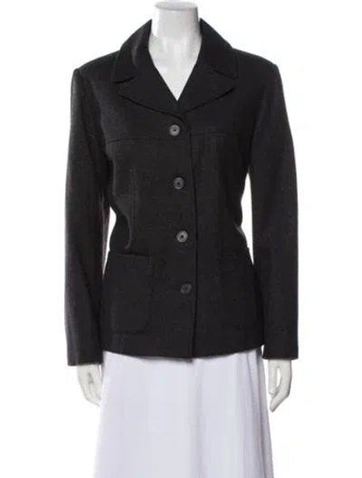 Pre-owned Sandro Wool Blazer In Gray