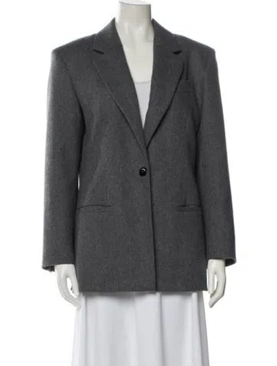Pre-owned Sandro Wool Blazer In Gray