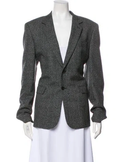 Pre-owned Sandro Wool Blazer In Gray