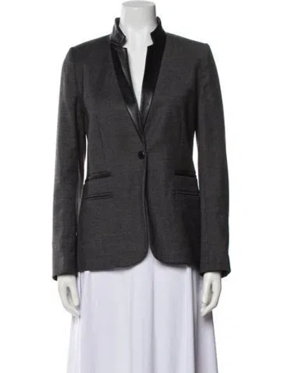 Pre-owned Sandro Wool Blazer In Gray