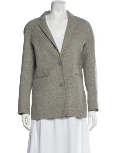 Pre-owned Sandro Wool Blazer In Gray