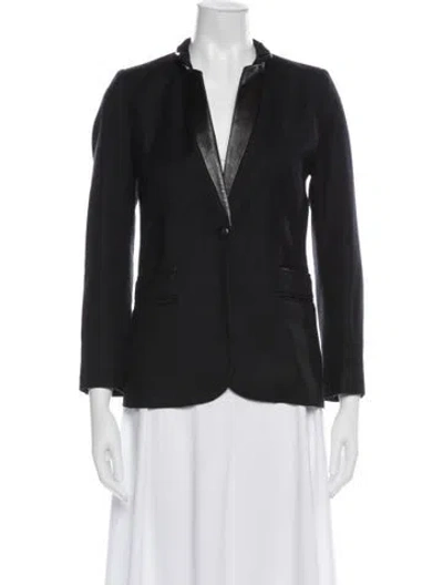 Pre-owned Sandro Wool Blazer In Gray