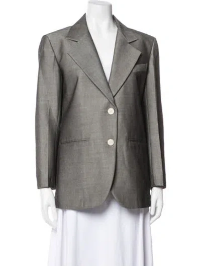 Pre-owned Sandro Wool Blazer In Gray