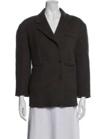 Pre-owned Sandro Wool Blazer In Green