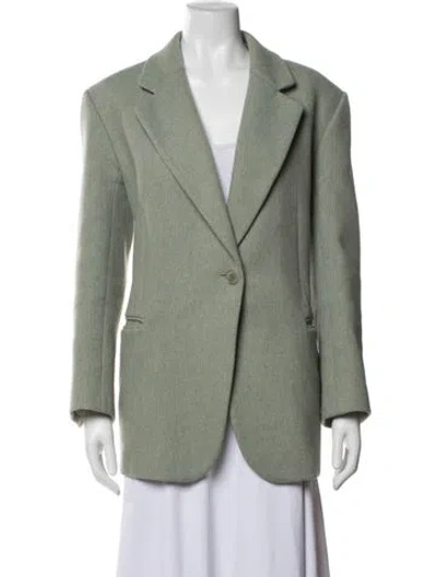 Pre-owned Sandro Wool Blazer In Green