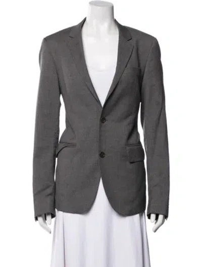 Pre-owned Sandro Wool Blazer In Grey