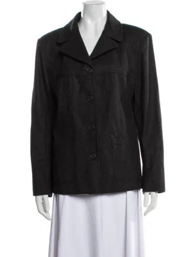 Pre-owned Sandro Wool Blazer In Grey
