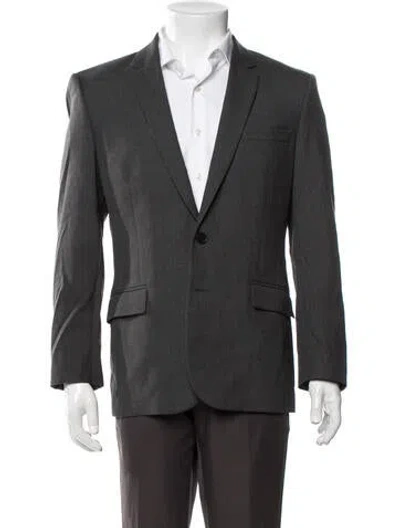 Pre-owned Sandro Wool Blazer In Grey
