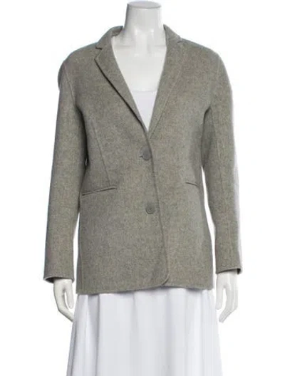 Pre-owned Sandro Wool Blazer In Grey