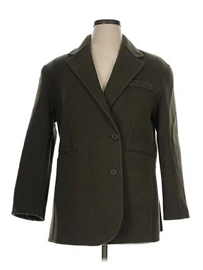 Pre-owned Sandro Wool Blazer Jacket In Green