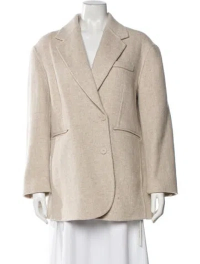 Pre-owned Sandro Wool Blazer In Neutral