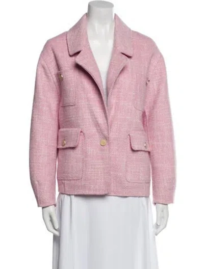 Pre-owned Sandro Wool Blazer In Pink