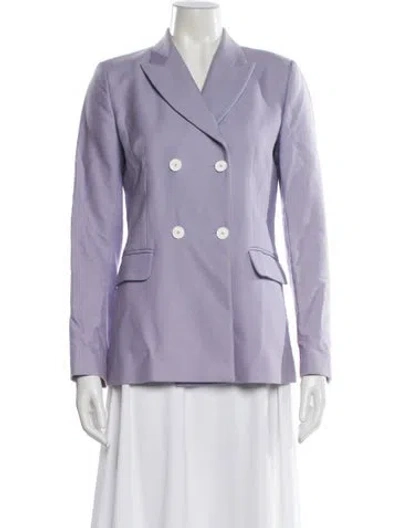 Pre-owned Sandro Wool Blazer In Purple