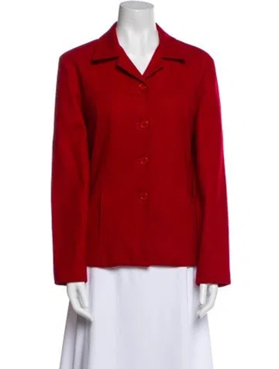 Pre-owned Sandro Wool Blazer In Red