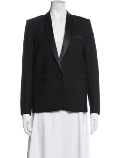 Pre-owned Sandro Wool Blazer W/ Tags In Black