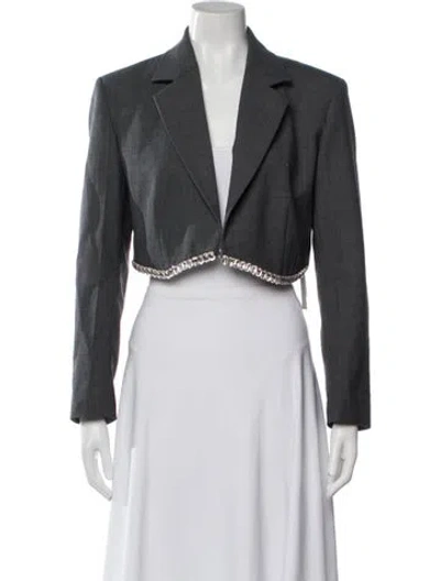 Pre-owned Sandro Wool Blazer W/ Tags In Blue
