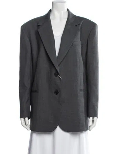 Pre-owned Sandro Wool Blazer W/ Tags In Gray