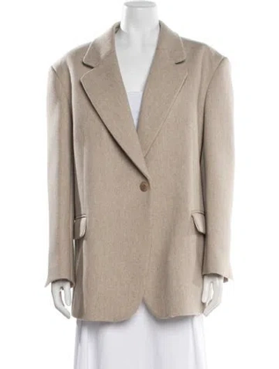 Pre-owned Sandro Wool Blazer W/ Tags In Neutral