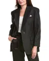 Sandro Wool-blend Blazer In Black