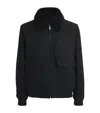 Sandro Wool-blend Bomber Jacket In Black